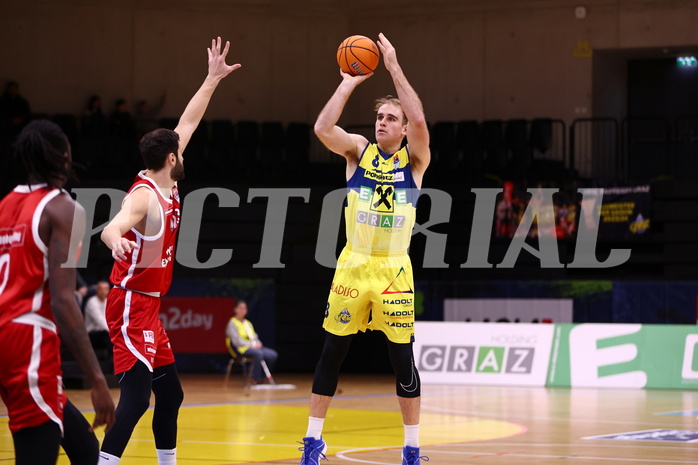 31.01.2025, Graz, Raiffeisen Sportpark Graz, Basketball Superliga 2024/25, Grunddurchgang, Runde 19, UBSC Graz - BC Vienna