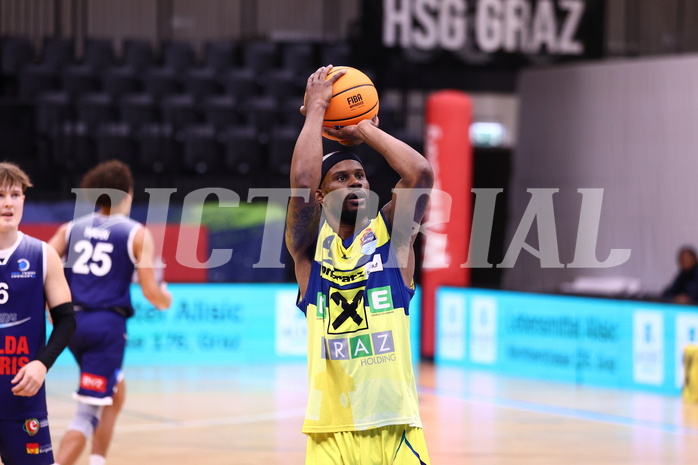 27.09.2024, Graz, Raiffeisen Sportpark Graz, Basketball Superliga 2024/25, Grunddurchgang, Runde 1, UBSC Raiffeisen Graz - COLDAMARIS BBC Nord Dragonz