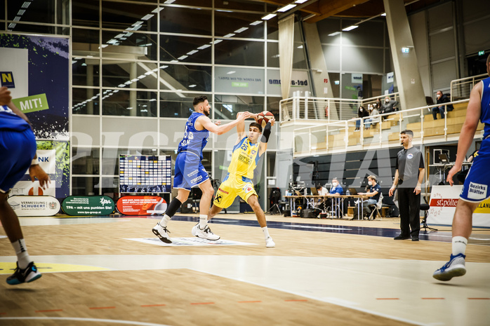 Basketball, bet-at-home Basketball Superliga 2019/20, Viertelfinale 2. Spiel, SKN St. Pölten Basketball, Oberwart Gunners, Kostas Oikonomopouluos (25)