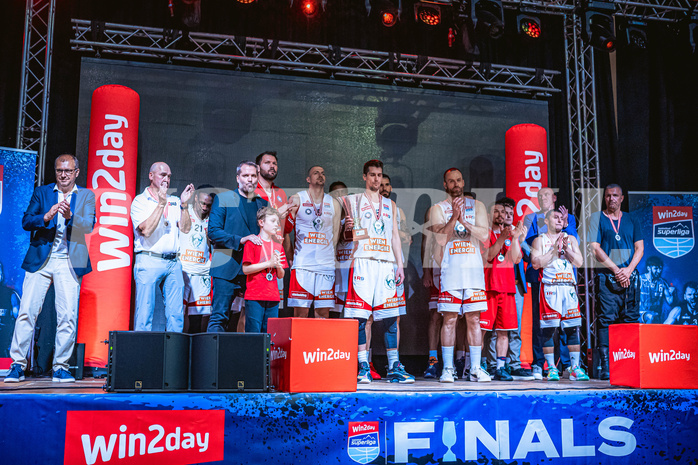Basketball, Win2Day Superliga 2022/23, Playoff, Finale Spiel 4, BC Vienna, Gmunden Swans, 