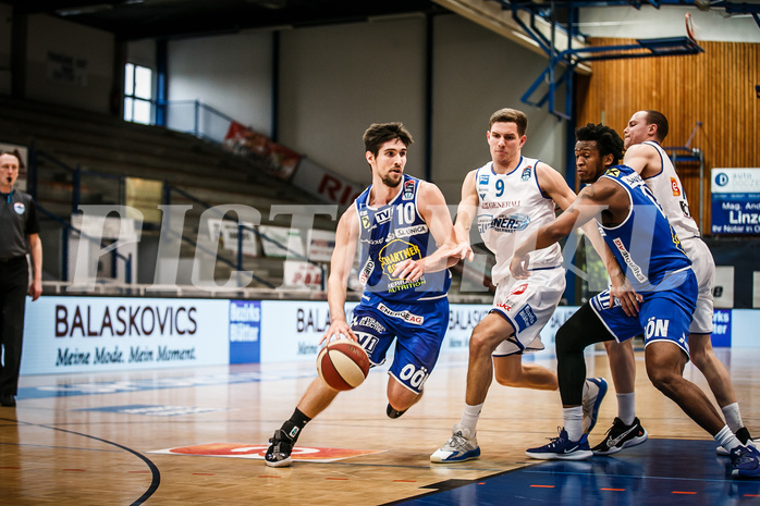 Basketball, bet-at-home Basketball Superliga 2020/21, Halbfinale Spiel 2, Oberwart Gunners, Gmunden Swans, Toni Blazan (10)