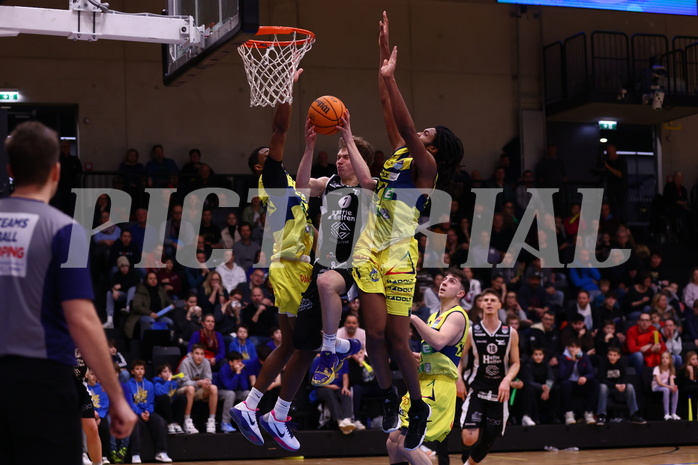 04.02.2024, Graz, Raiffeisen Sportpark Graz, Basketball Superliga 2023/24, Grunddurchgang, Runde 20, UBSC Raiffeisen Graz - OCS Capital Bulls 