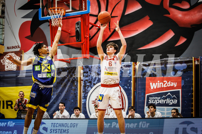 Basketball, win2day Basketball Superliga 2022/23, 8. Qualifikationsrunde, Traiskirchen Lions, UBSC Graz, Aleksej Kostic (6)