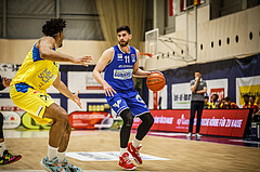 Basketball, bet-at-home Basketball Superliga 2021/22, Platzierungsrunde 9.Runde, SKN St. Pölten Basketball, Oberwart Gunners, Ioannis Chatzinikolas (11)