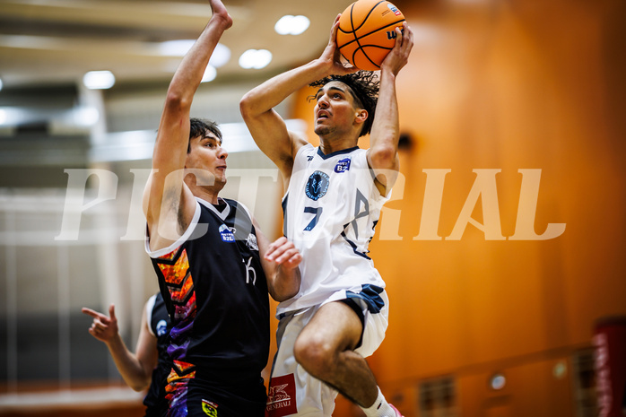 Basketball, Basketball Zweite Liga 2024/25, Grunddurchgang 3.Runde, Vienna Timberwolves, Vienna United, Armin Karian (7)