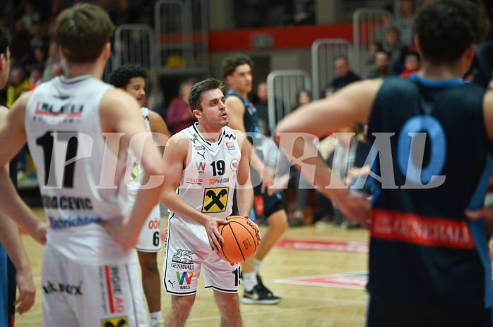 Basketball, Superliga 2023/24, Grunddurchgang 22. Runde, Flyers Wels vs. Vienna Timberwolves,
