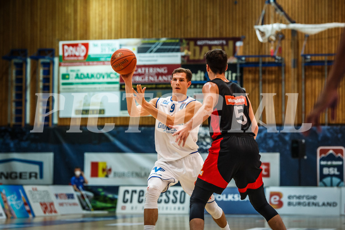 Basketball, bet-at-home Basketball Superliga 2021/22, Grunddurchgang Runde 4, Oberwart Gunners, BC GGMT Vienna, Edi Patekar (9)