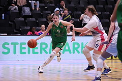 18.02.2023, Graz, Raiffeisen Sportpark, Basketball Damen Superliga 2022/23, Grunddurchgang 13.Runde, UBSC-DBBC Graz vs. KOS Celovec Damen,  