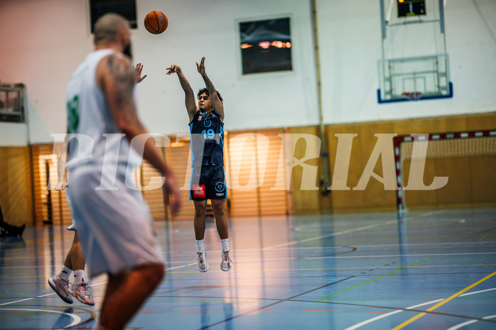 Basketball, Basketball Zweite Liga 2024/25, Grunddurchgang 13.Runde, UDW Alligators, Vienna Timberwolves, Dean-Leon Cantor (19)