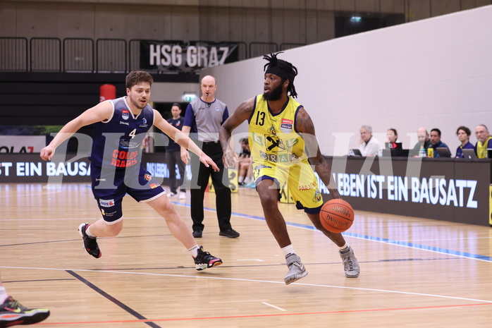 10.04.2023, Graz, Raiffeisen Sportpark Graz, Basketball Superliga 2022/23, 9. Qualifikationsrunde, UBSC Raiffeisen Graz vs. COLDAMARIS BBC Nord Dragonz 10.04.2023, Graz, Raiffeisen Sportpark Graz, Basketball Superliga 2022/23, 9. Qualifikationsrunde, UBSC Raiffeisen Graz vs. COLDAMARIS BBC Nord Dragonz