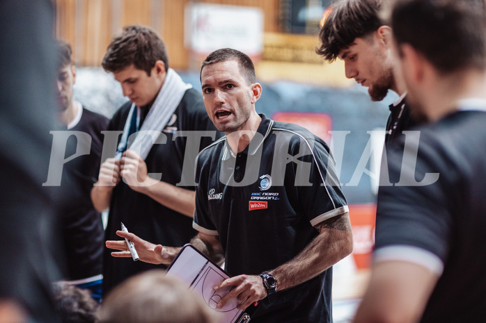 Basketball, Basketball Austria Cup 2023/24, VF Spiel 7, Oberwart Gunners, Dragonz Eisenstadt, Felix Jambor (Coach)