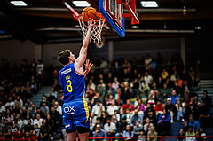 Basketball, Win2Day Superliga 2024/25, Grunddurchgang 4.Runde, Traiskirchen Lions, St. Pölten, Magnus Hoj Madsen (8)