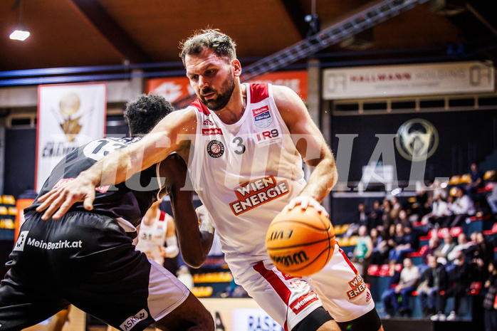 Basketball, win2day Basketball Superliga 2023/24, Grunddurchgang 12.Runde, BC Vienna, Kapfenberg Bulls, Jozo Rados (3)
