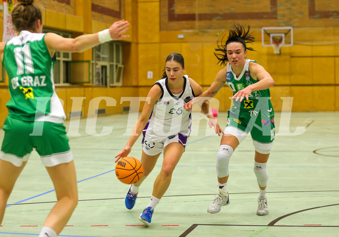 Basketball Damen Superliga 2023/24, Grunddurchgang 13.Runde Vienna United vs. UBI Graz