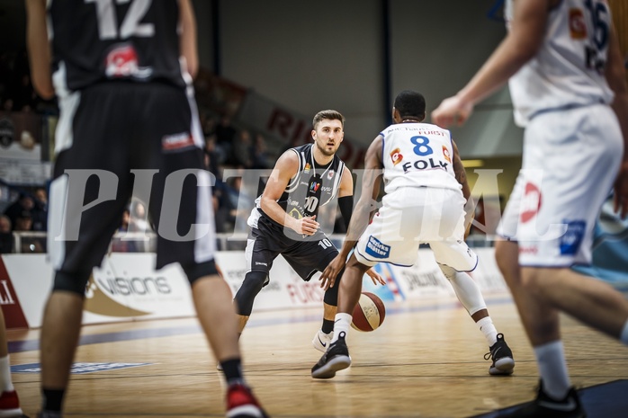 Basketball, ABL 2018/19, Grunddurchgang 19.Runde, Oberwart Gunners, Flyers Wels, Djordjije Mumin (10)