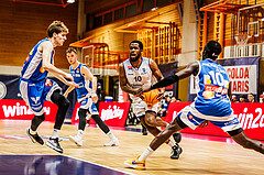 Basketball, win2day Basketball Superliga 2023/224, Grunddurchgang Runde 16, BBC Nord Dragonz, Oberwart Gunners, Austen Awosika (10)