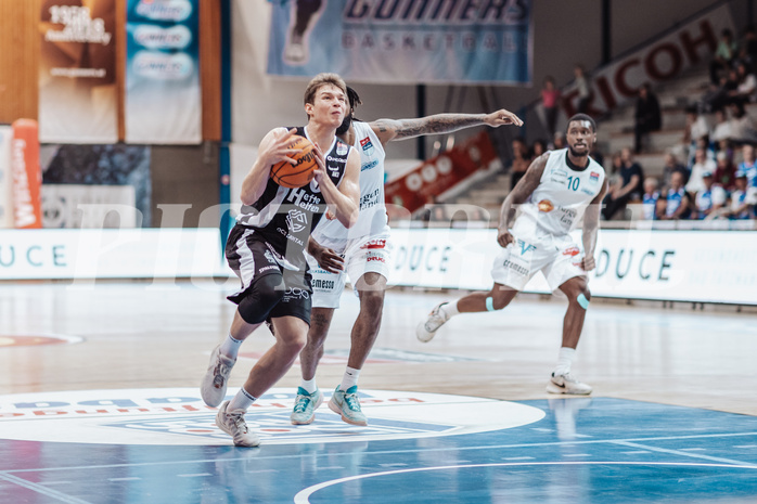 Basketball, Basketball Superliga 2023/24, Grundduchgang Runde 4., Oberwart Gunners, Kapfenberg Bulls, Miro Zapf (7)