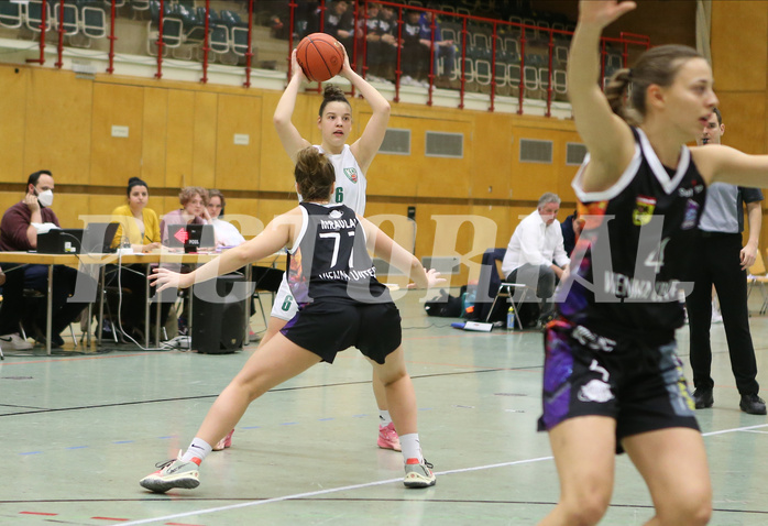 Basketball Damen Superliga 2021/22, Grundducrhgang 14.Runde Vienna United vs. KOS Celovec


