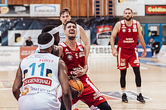 Basketball, Basketball Superliga 2023/24, Qualifikationsrunde 1., Oberwart Gunners, BC Vienna, Daniel Koeppel (14), Jozo Rados (3), Munis Tutu (10), Bogic Vujosevic (5)