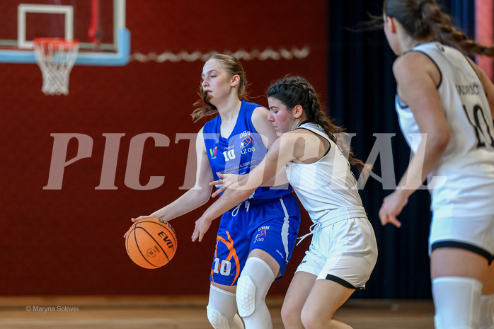 27.04.2025 Österreichischer Basketballverband 2024/25, SLWU16 VF Basket Flames UNION vs. DBB  Basketgirls Wels