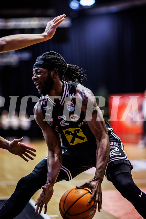 Basketball, Win2Day Superliga 2024/25, Grunddurchgang 17.Runde, BC Vienna, Flyers Wels, Damion Rosser (2)