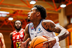 Basketball, win2day Basketball Superliga 2024/25, Grunddurchgang Runde 3, BBC Nord Dragonz, Flyers Wels, Rayshawn Mart (3)