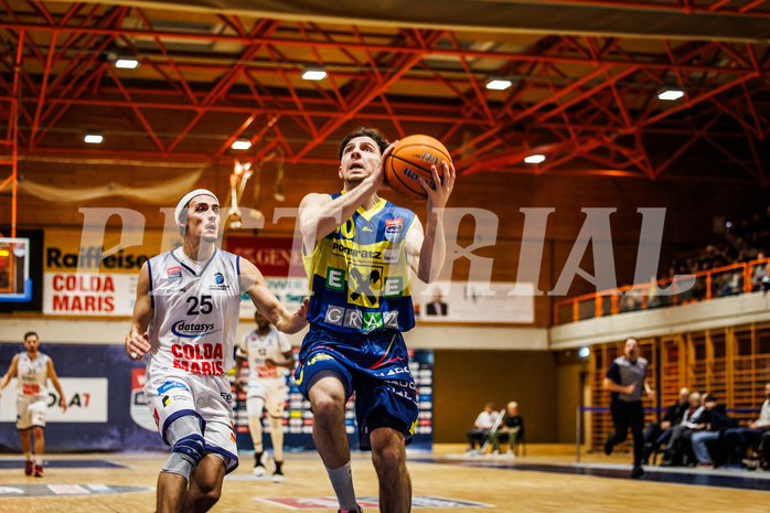 Basketball, win2day Basketball Superliga 2024/25, Grunddurchgang Runde 13, BBC Nord Dragonz, UBSC Graz, Elias Podany (10)