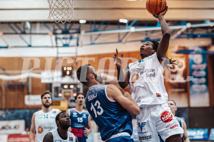 Basketball, Basketball Superliga 2023/24, Grundduchgang Runde 1., Oberwart Gunners, BBC Nord Dragonz, Tino Sebalj (13), James Graham (11)