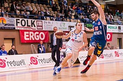 Basketball, ABL 2016/17, Grunddurchgang 26.Runde, Oberwart Gunners, Kapfenberg Bulls, Sebastian Käferle (7), Filip Krämer (9)