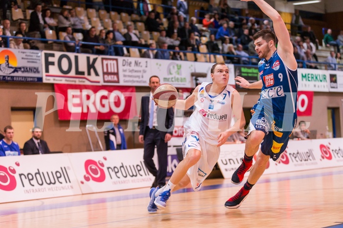 Basketball, ABL 2016/17, Grunddurchgang 26.Runde, Oberwart Gunners, Kapfenberg Bulls, Sebastian Käferle (7), Filip Krämer (9)