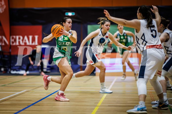 Basketball, Win2Day Basketball Damen Superliga 2023/24, Grunddurchgang 8.Runde, Vienna Timberwolves, UBI Graz, Ella Reisner (12)