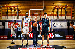 Basketball, win2day Basketball Superliga 2022/23, 1. Qualifikationsrunde, BBC Nord Dragonz, Vienna DC Timberwolves, Ehrenaufwurf