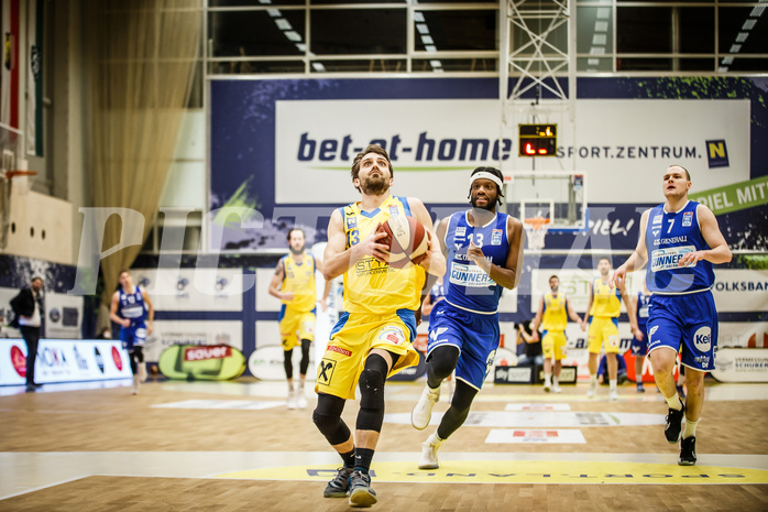 Basketball, bet-at-home Basketball Superliga 2019/20, Viertelfinale 2. Spiel, SKN St. Pölten Basketball, Oberwart Gunners, Lukas Böck (13)