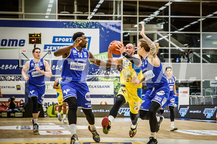 Basketball, bet-at-home Basketball Superliga 2021/22, Grunddurchgang 15.Runde, SKN St. Pölten Basketball, Oberwart Gunners, Mate Mandic (55)