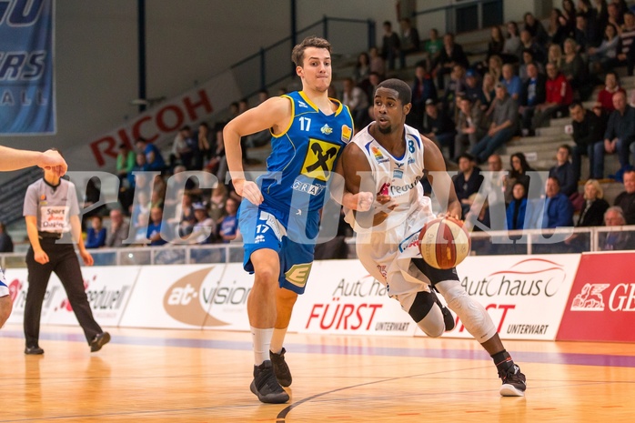 Basketball, ABL 2016/17, CUP VF, Oberwart Gunners, UBSC Graz, Christopher McNealy (8), Fabian Richter (17)