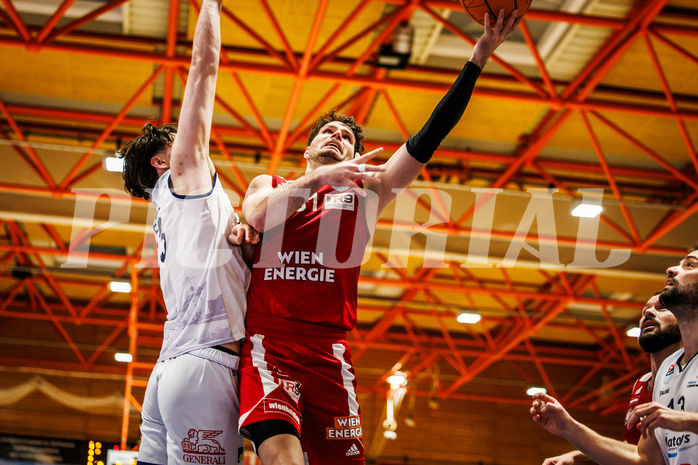 Basketball, win2day Basketball Superliga 2023/224, Grunddurchgang Runde 22, BBC Nord Dragonz, BC Vienna, Davor Konjevic (31)