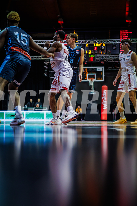 Basketball, Win2Day Superliga 2023/24, Grunddurchgang 8.Runde, BC Vienna, Vienna Timberwolves, Demarkus Stuckey Jr. (42)