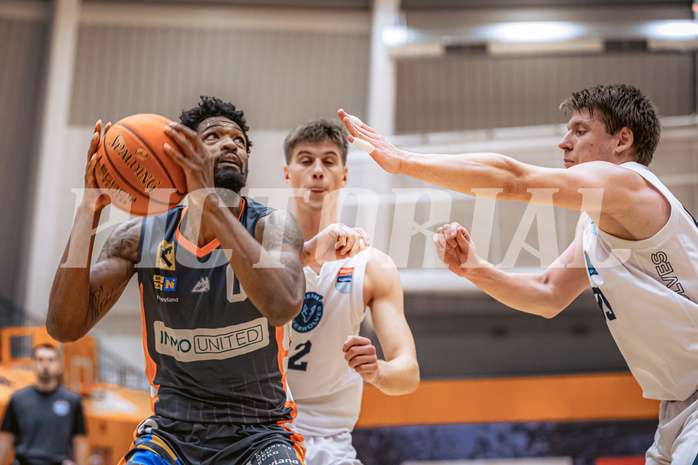 Basketball, Win2Day Superliga 2022/23, Grunddurchgang 13.Runde, Vienna Timberwolves, BK IMMOunited Dukes, Kevin Bracy-Davies (0)