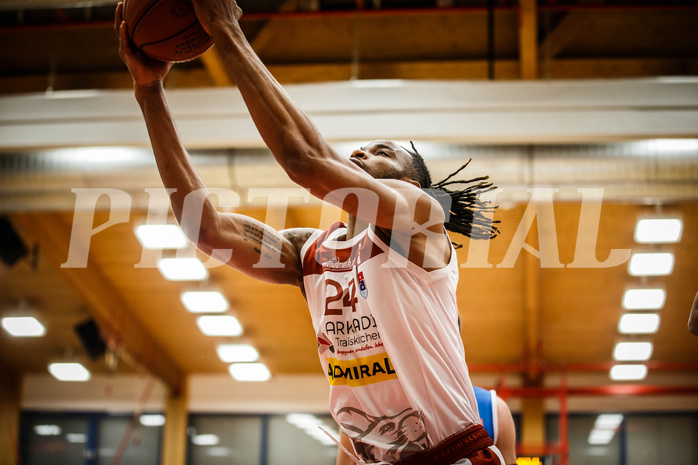 Basketball, win2day Basketball Superliga 2022/23, Grunddurchgang 8.Runde, Traiskirchen Lions, Oberwart Gunners, Aristide Boya (24)