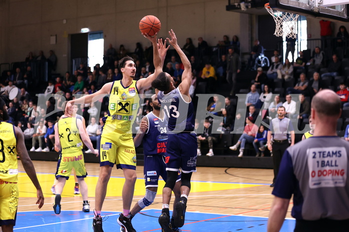 10.04.2023, Graz, Raiffeisen Sportpark Graz, Basketball Superliga 2022/23, 9. Qualifikationsrunde, UBSC Raiffeisen Graz vs. COLDAMARIS BBC Nord Dragonz 10.04.2023, Graz, Raiffeisen Sportpark Graz, Basketball Superliga 2022/23, 9. Qualifikationsrunde, UBSC Raiffeisen Graz vs. COLDAMARIS BBC Nord Dragonz