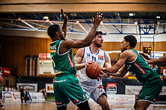 Basketball, bet-at-home Basketball Superliga 2021/22, Playoffs, Viertelfinale Spiel 1, Oberwart Gunners, Kapfenberg Bulls, Ioannis Chatzinikolas (11)