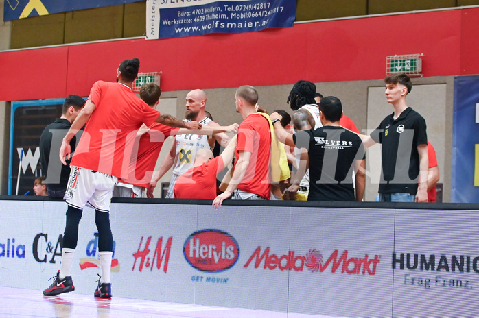 Basketball Superliga 2024/25, Playoff, Viertelfinale Spiel 3, Flyers Wels vs BBC Nord Dragonz,
