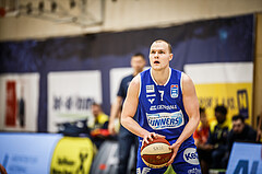 Basketball, bet-at-home Basketball Superliga 2019/20, Platzierungsrunde 3.Runde, SKN St. Pölten Basketball, Oberwart Gunners, Sebastian Käferle (7)