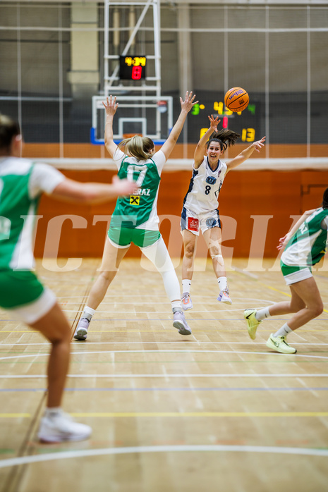 Basketball, Win2Day Basketball Damen Superliga 2024/25, Grunddurchgang 7.Runde, Vienna Timberwolves, UBI Graz, Aleksandra Novakovic (8)