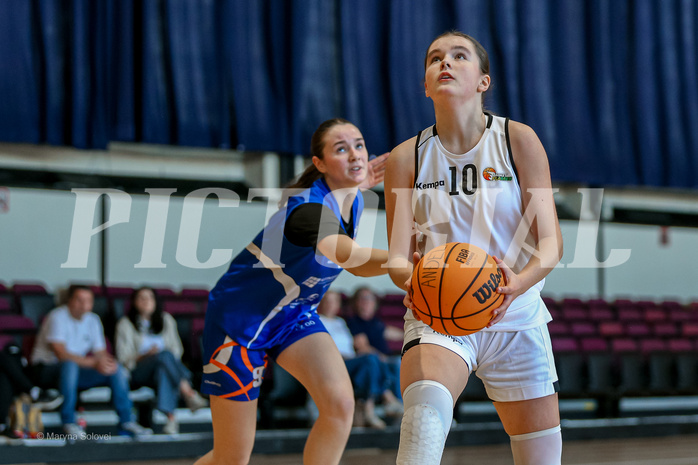 27.04.2025 Österreichischer Basketballverband 2024/25, SLWU16 VF Basket Flames UNION vs. DBB  Basketgirls Wels