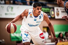 Basketball, ABL 2017/18, Grunddurchgang 33.Runde, Oberwart Gunners, Kapfenberg Bulls, Gregg Denzel (9)