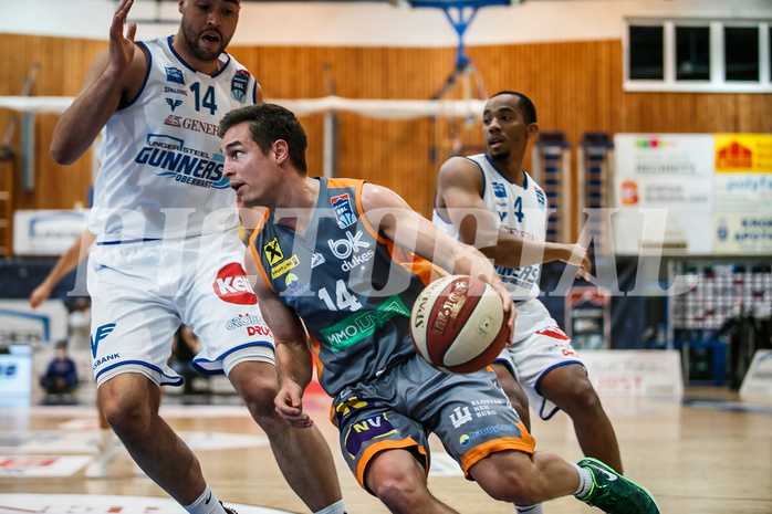 Basketball, bet-at-home Basketball Superliga 2020/21, Grunddurchgang 8. Runde, Oberwart Gunners, Klosterneuburg Dukes, Valentin Bauer (14)