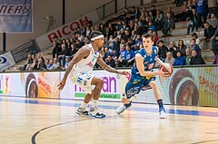 Basketball, ABL 2016/17, Grunddurchgang 26.Runde, Oberwart Gunners, Kapfenberg Bulls, Tobias Schrittwieser (14), Derek Jackson Jr. (6)
