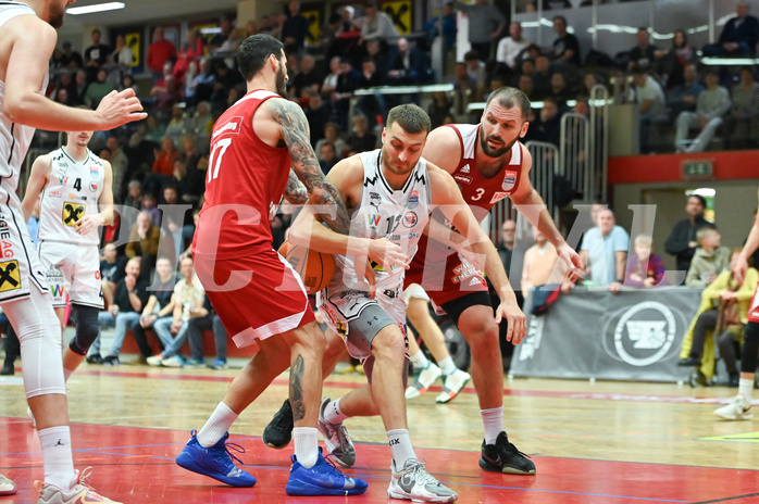 Basketball, Superliga 2023/24, Grunddurchgang 20. Runde, Flyers Wels vs. BC Vienna,
