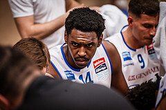 Basketball, bet-at-home Basketball Superliga 2021/22, Playoffs, Viertelfinale Spiel 1, Oberwart Gunners, Kapfenberg Bulls, Emondre Rickman (14)